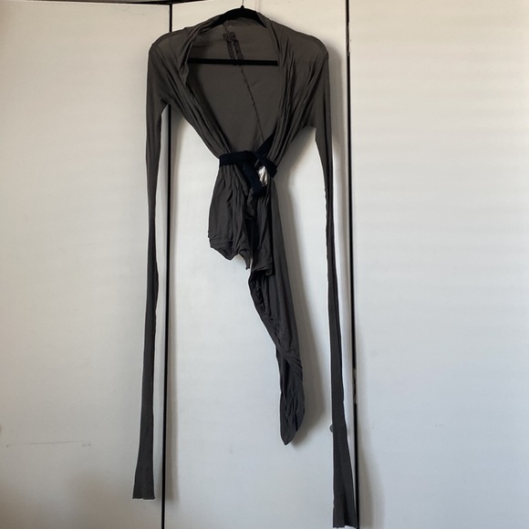 Rick Owens Sweaters - XS RICK OWENS DARKSHADOW CARDIGAN TOP/ COVERUP EXTRA LONG SLEEVES WAIST TIE
